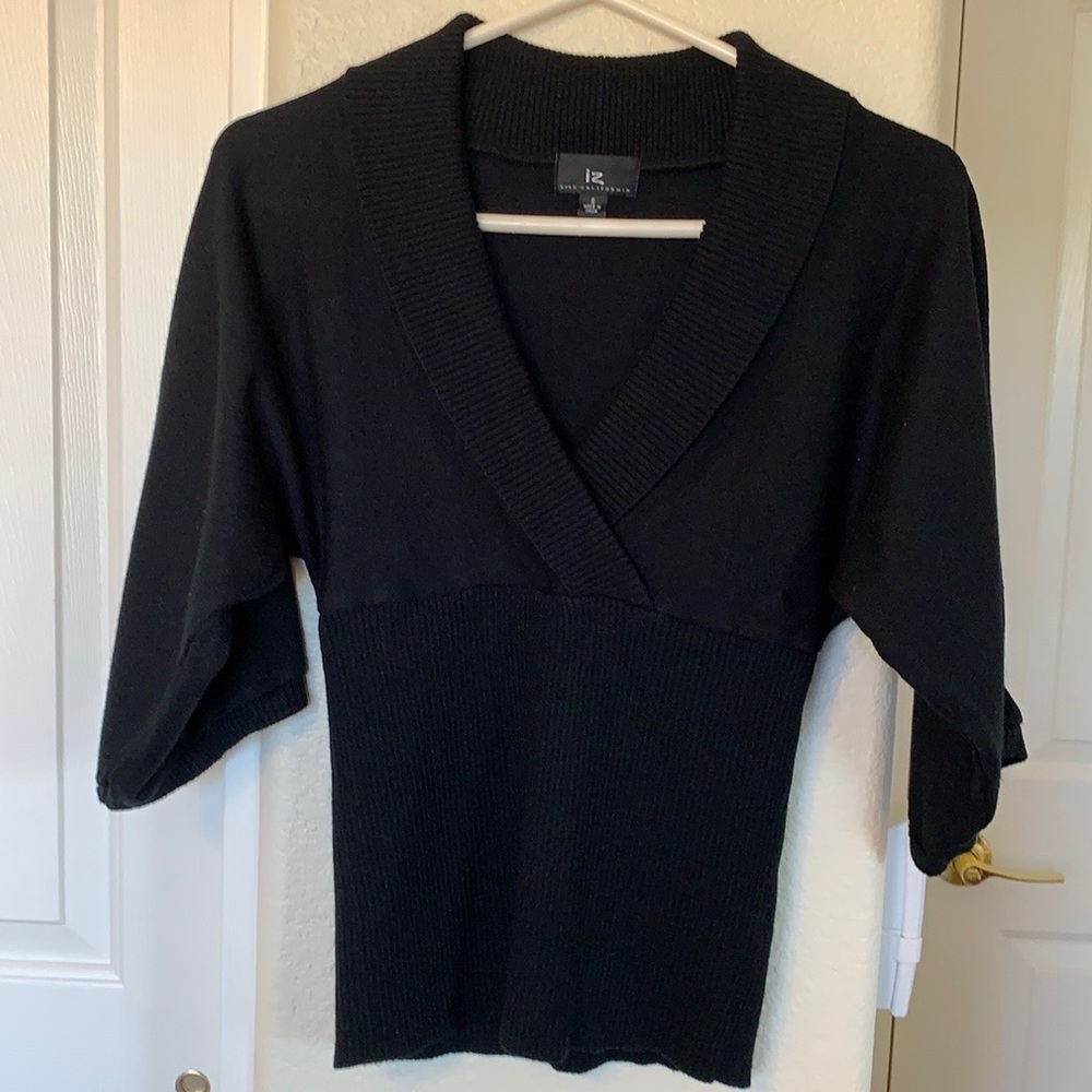 Black Wide Sleeve Shawl Collar Sweater Women’s Size S.